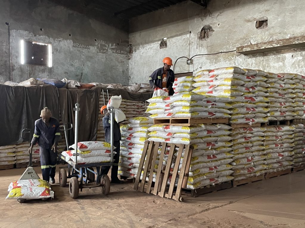 Distribution of pellets in the Copperbelt, Zambia. Photo: Ash Sharma, Nefco