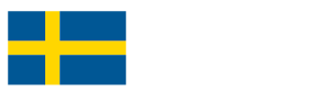 Sweden white logo in English